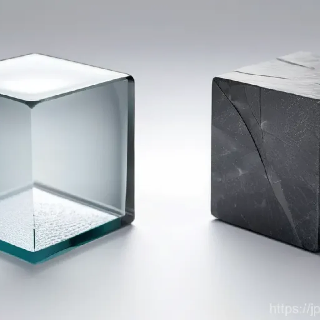 강도와 경도 시험 이론 - **Prompt:** A conceptual representation of "Strength" versus "Hardness" in materials science. On the...