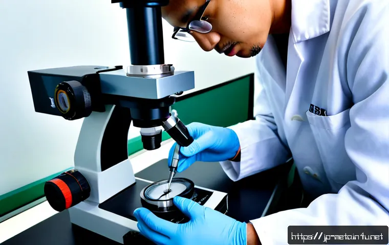 금속재료 분야의 국제 자격증 - Photorealistic materials engineering laboratory scene, Japanese metallurgical engineer in clean safe...